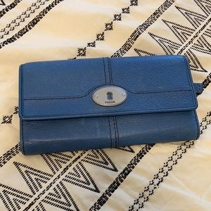 Fossil - Keyhole Trifold Wallet (Blue)